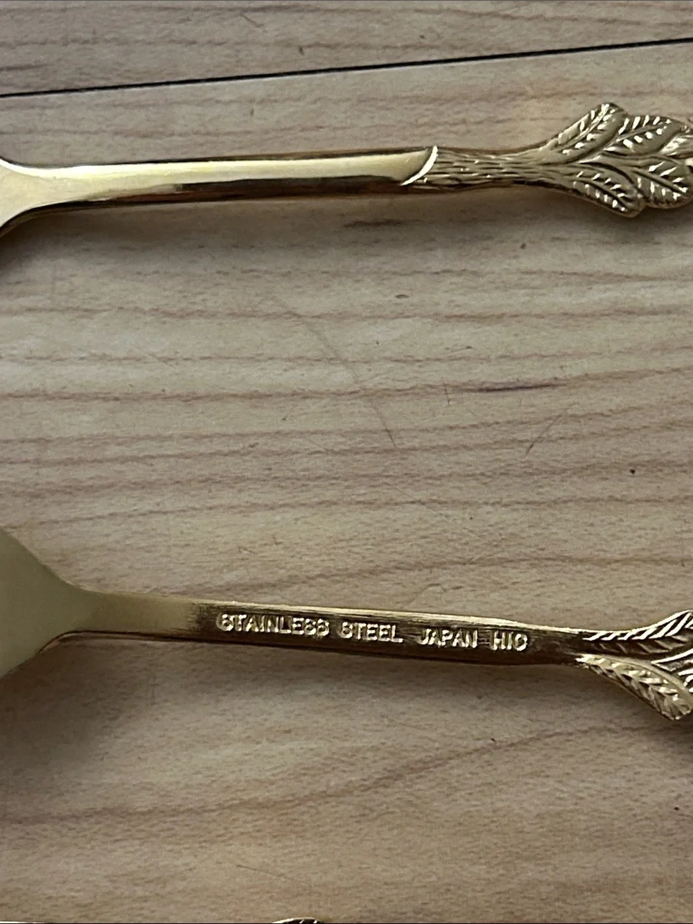 Gold Rose Handle Serving/cake lifter and Demi Fork Set - made in Japan
